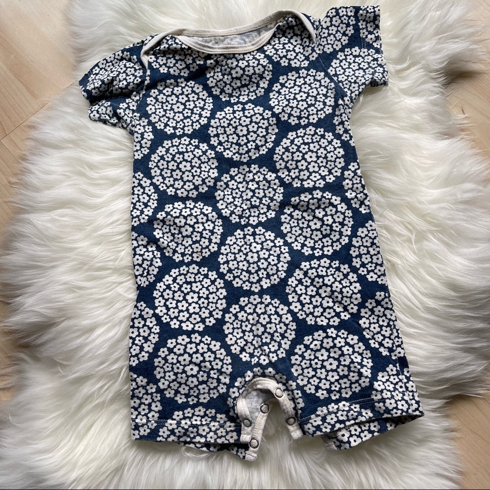 Winter Water Factory Blue Floral Romper - 6 months - VGUC